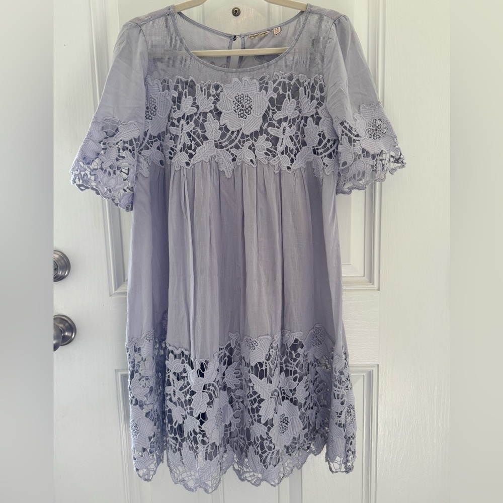 Anthropologie Holding Horses Lavender Lace Dress